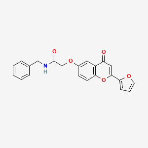 molecular formula C22H17NO5 B4539623 N-benzyl-2-[2-(furan-2-yl)-4-oxochromen-6-yl]oxyacetamide 