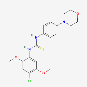 molecular formula C19H22ClN3O3S B4539636 N-(4-CHLORO-2,5-DIMETHOXYPHENYL)-N'-(4-MORPHOLINOPHENYL)THIOUREA 