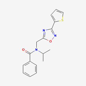 molecular formula C17H17N3O2S B4539643 N-propan-2-yl-N-[(3-thiophen-2-yl-1,2,4-oxadiazol-5-yl)methyl]benzamide 