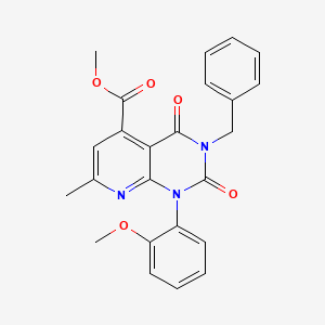 molecular formula C24H21N3O5 B4539736 METHYL 3-BENZYL-1-(2-METHOXYPHENYL)-7-METHYL-2,4-DIOXO-1H,2H,3H,4H-PYRIDO[2,3-D]PYRIMIDINE-5-CARBOXYLATE 