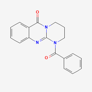 molecular formula C18H15N3O2 B4539764 1-BENZOYL-1H,2H,3H,4H,6H-PYRIMIDO[2,1-B]QUINAZOLIN-6-ONE 