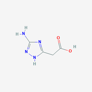 molecular formula C4H6N4O2 B045398 (3-Amino-1H-1,2,4-triazol-5-yl)acetic acid CAS No. 143832-52-4