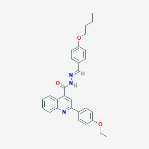 molecular formula C29H29N3O3 B453988 N'-(4-butoxybenzylidene)-2-(4-ethoxyphenyl)-4-quinolinecarbohydrazide 