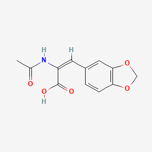 molecular formula C12H11NO5 B4540003 2-(Acetylamino)-3-(1,3-benzodioxole-5-yl)acrylic acid 