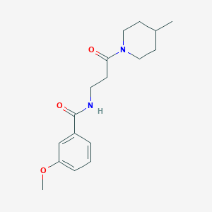 molecular formula C17H24N2O3 B4540102 3-methoxy-N-[3-(4-methylpiperidin-1-yl)-3-oxopropyl]benzamide 