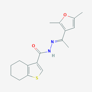 molecular formula C17H20N2O2S B454011 N'-[1-(2,5-dimethyl-3-furyl)ethylidene]-4,5,6,7-tetrahydro-1-benzothiophene-3-carbohydrazide 