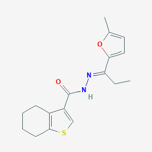 molecular formula C17H20N2O2S B454022 N'-[(1E)-1-(5-methylfuran-2-yl)propylidene]-4,5,6,7-tetrahydro-1-benzothiophene-3-carbohydrazide 