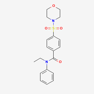 molecular formula C19H22N2O4S B4540254 N-ethyl-4-morpholin-4-ylsulfonyl-N-phenylbenzamide 