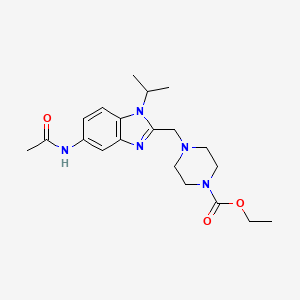 molecular formula C20H29N5O3 B4540295 Ethyl 4-{[5-acetamido-1-(propan-2-YL)-1H-1,3-benzodiazol-2-YL]methyl}piperazine-1-carboxylate 