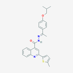 molecular formula C27H27N3O2S B454036 N'-[1-(4-isobutoxyphenyl)ethylidene]-2-(5-methyl-2-thienyl)-4-quinolinecarbohydrazide 