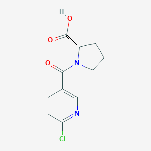 molecular formula C11H11ClN2O3 B045404 N-(6-Chloropyridine-3-carbonyl)-L-proline CAS No. 123412-46-4