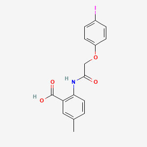 molecular formula C16H14INO4 B4540435 2-{[(4-iodophenoxy)acetyl]amino}-5-methylbenzoic acid 