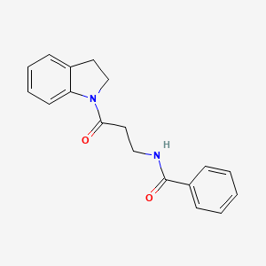 molecular formula C18H18N2O2 B4540510 N-[3-(2,3-dihydro-1H-indol-1-yl)-3-oxopropyl]benzamide 