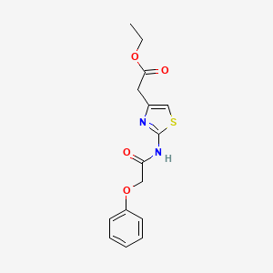 molecular formula C15H16N2O4S B4540589 ethyl {2-[(phenoxyacetyl)amino]-1,3-thiazol-4-yl}acetate 