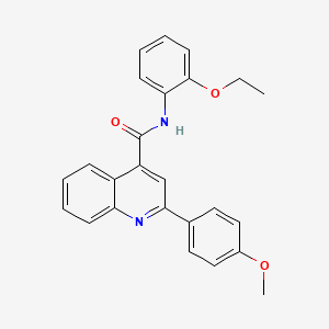 molecular formula C25H22N2O3 B4540609 N-(2-ethoxyphenyl)-2-(4-methoxyphenyl)quinoline-4-carboxamide 