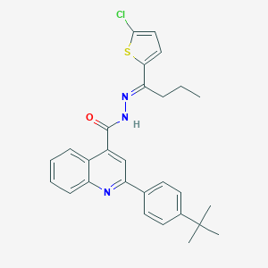 molecular formula C28H28ClN3OS B454080 2-(4-tert-butylphenyl)-N'-[1-(5-chloro-2-thienyl)butylidene]-4-quinolinecarbohydrazide 