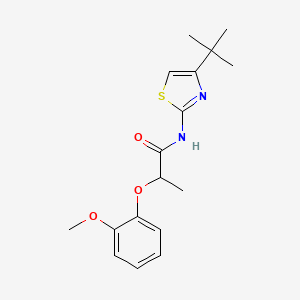 molecular formula C17H22N2O3S B4540824 N-(4-TERT-BUTYL-13-THIAZOL-2-YL)-2-(2-METHOXYPHENOXY)PROPANAMIDE 