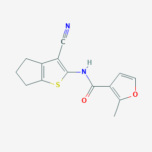 molecular formula C14H12N2O2S B4540894 N-{3-CYANO-4H5H6H-CYCLOPENTA[B]THIOPHEN-2-YL}-2-METHYLFURAN-3-CARBOXAMIDE 