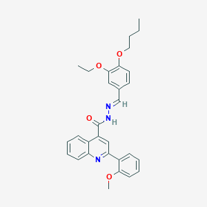 molecular formula C30H31N3O4 B454102 N'-(4-butoxy-3-ethoxybenzylidene)-2-(2-methoxyphenyl)-4-quinolinecarbohydrazide 
