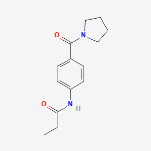 molecular formula C14H18N2O2 B4541057 N-[4-(pyrrolidin-1-ylcarbonyl)phenyl]propanamide 