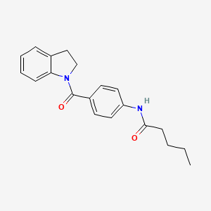molecular formula C20H22N2O2 B4541098 N-[4-(2,3-DIHYDRO-1H-INDOLE-1-CARBONYL)PHENYL]PENTANAMIDE 