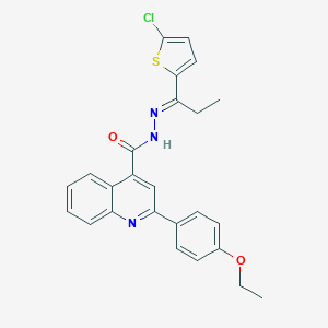 molecular formula C25H22ClN3O2S B454112 N'-[1-(5-chloro-2-thienyl)propylidene]-2-(4-ethoxyphenyl)-4-quinolinecarbohydrazide 
