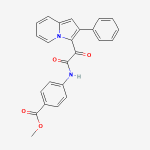 molecular formula C24H18N2O4 B4541228 Methyl 4-[2-oxo-2-(2-phenylindolizin-3-yl)acetamido]benzoate 