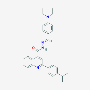 molecular formula C30H32N4O B454125 N'-[4-(diethylamino)benzylidene]-2-(4-isopropylphenyl)-4-quinolinecarbohydrazide 