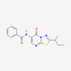 molecular formula C16H16N4O2S B4541512 N-[2-(butan-2-yl)-5-oxo-5H-[1,3,4]thiadiazolo[3,2-a]pyrimidin-6-yl]benzamide 