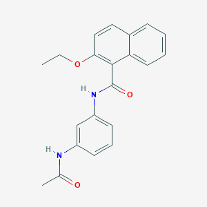 molecular formula C21H20N2O3 B4541599 N-(3-acetamidophenyl)-2-ethoxynaphthalene-1-carboxamide 