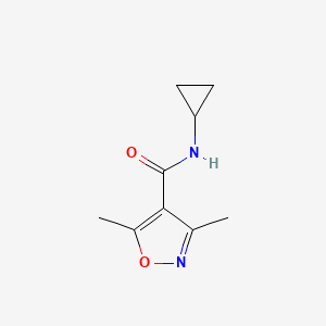 molecular formula C9H12N2O2 B4541769 N-cyclopropyl-3,5-dimethylisoxazole-4-carboxamide 