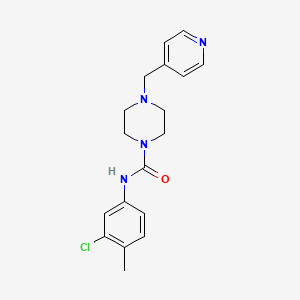 molecular formula C18H21ClN4O B4541883 N-(3-CHLORO-4-METHYLPHENYL)-4-[(PYRIDIN-4-YL)METHYL]PIPERAZINE-1-CARBOXAMIDE 