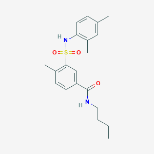 molecular formula C20H26N2O3S B4541957 N-butyl-3-[(2,4-dimethylphenyl)sulfamoyl]-4-methylbenzamide 