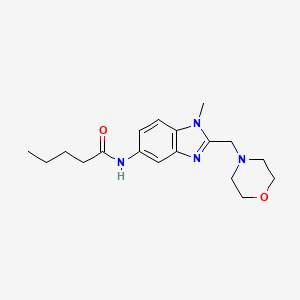 molecular formula C18H26N4O2 B4542110 N-{1-METHYL-2-[(MORPHOLIN-4-YL)METHYL]-1H-1,3-BENZODIAZOL-5-YL}PENTANAMIDE 