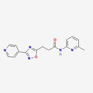 molecular formula C16H15N5O2 B4542180 N-(6-Methylpyridin-2-YL)-3-[3-(pyridin-4-YL)-1,2,4-oxadiazol-5-YL]propanamide 