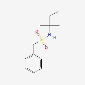 molecular formula C12H19NO2S B4542197 N-(2-methylbutan-2-yl)-1-phenylmethanesulfonamide 