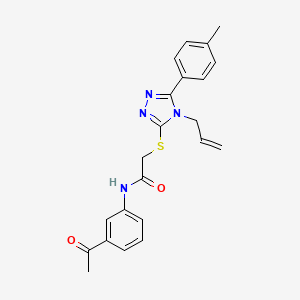 molecular formula C22H22N4O2S B4542238 N-(3-ACETYLPHENYL)-2-{[4-ALLYL-5-(4-METHYLPHENYL)-4H-1,2,4-TRIAZOL-3-YL]SULFANYL}ACETAMIDE 
