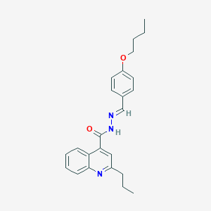 molecular formula C24H27N3O2 B454230 N'-(4-butoxybenzylidene)-2-propyl-4-quinolinecarbohydrazide 