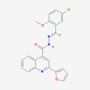 molecular formula C22H16BrN3O3 B454238 N'-(5-bromo-2-methoxybenzylidene)-2-(2-furyl)-4-quinolinecarbohydrazide 