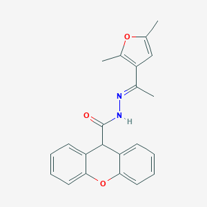 molecular formula C22H20N2O3 B454242 N'-[(1E)-1-(2,5-dimethylfuran-3-yl)ethylidene]-9H-xanthene-9-carbohydrazide 