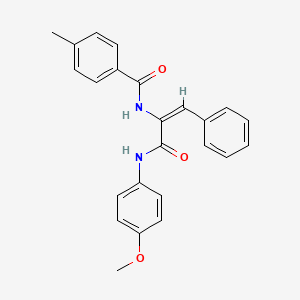 molecular formula C24H22N2O3 B4542575 N-[(E)-3-(4-methoxyanilino)-3-oxo-1-phenylprop-1-en-2-yl]-4-methylbenzamide 