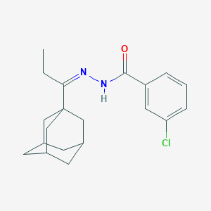 molecular formula C20H25ClN2O B454265 N'-[1-(1-adamantyl)propylidene]-3-chlorobenzohydrazide 
