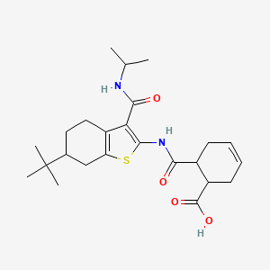 6-[({6-tert-butyl-3-[(isopropylamino)carbonyl]-4,5,6,7-tetrahydro-1-benzothien-2-yl}amino)carbonyl]-3-cyclohexene-1-carboxylic acid