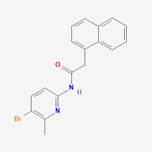 molecular formula C18H15BrN2O B4542782 N-(5-bromo-6-methylpyridin-2-yl)-2-naphthalen-1-ylacetamide 