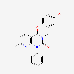 3-(3-methoxybenzyl)-5,7-dimethyl-1-phenylpyrido[2,3-d]pyrimidine-2,4(1H,3H)-dione