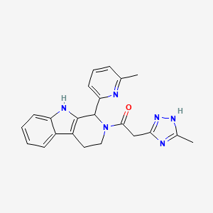 1-(6-methyl-2-pyridinyl)-2-[(3-methyl-1H-1,2,4-triazol-5-yl)acetyl]-2,3,4,9-tetrahydro-1H-beta-carboline
