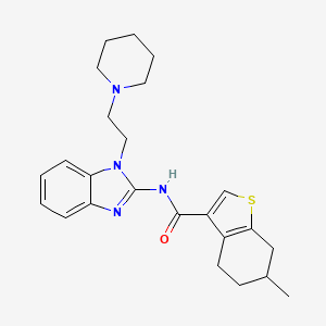 6-methyl-N-{1-[2-(1-piperidinyl)ethyl]-1H-benzimidazol-2-yl}-4,5,6,7-tetrahydro-1-benzothiophene-3-carboxamide