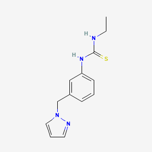 N-ethyl-N'-[3-(1H-pyrazol-1-ylmethyl)phenyl]thiourea
