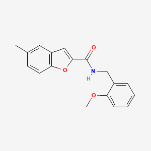 molecular formula C18H17NO3 B4542840 N-(2-methoxybenzyl)-5-methyl-1-benzofuran-2-carboxamide 