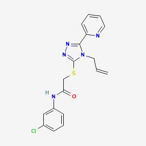 molecular formula C18H16ClN5OS B4543007 N-(3-chlorophenyl)-2-{[4-(prop-2-en-1-yl)-5-(pyridin-2-yl)-4H-1,2,4-triazol-3-yl]sulfanyl}acetamide 